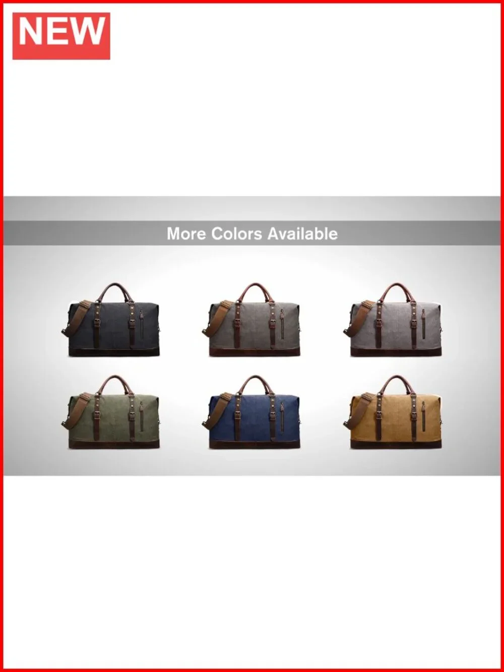 Canvas Duffel Bag Travel Weekender Carry On